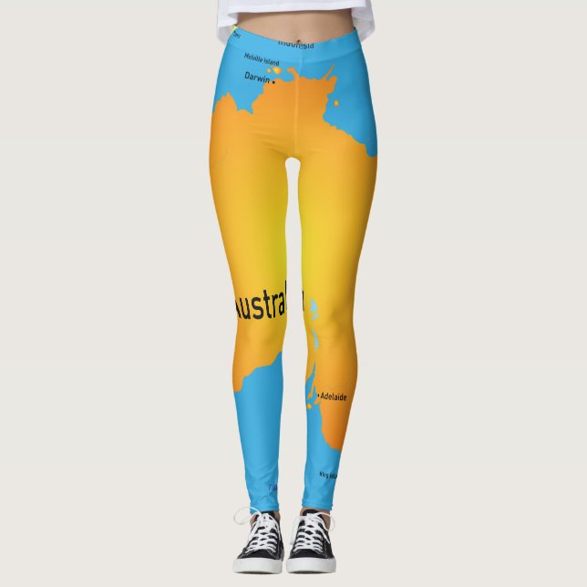 Karta i Australien Leggings (Framsida)