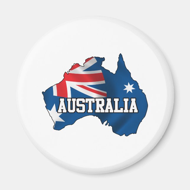Karta i Australien Magnet (Framsidan)