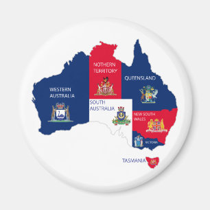 Karta i Australien Magnet