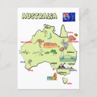 karta i Australien med storstäder