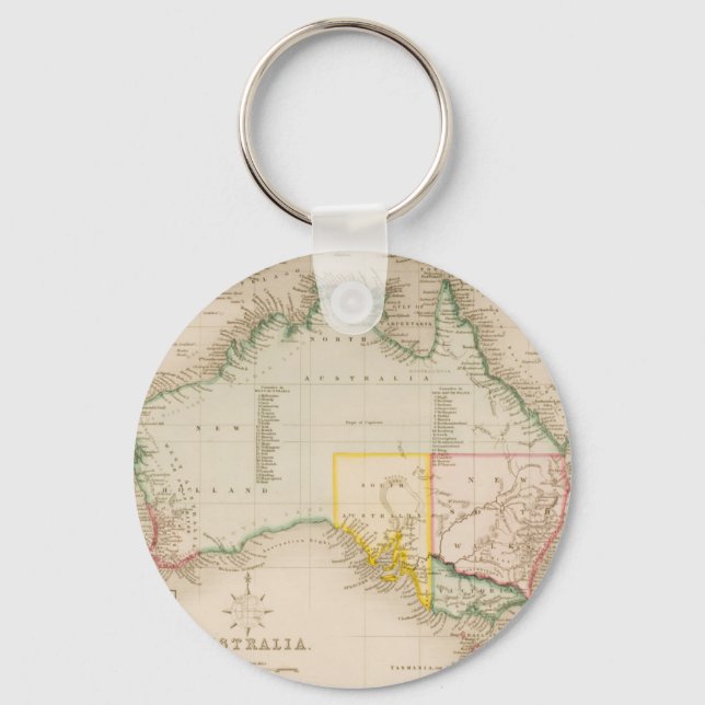 Karta i Australien och Nya Zeeland Nyckelring (Framsida)