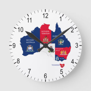 Karta i Australien Rund Klocka