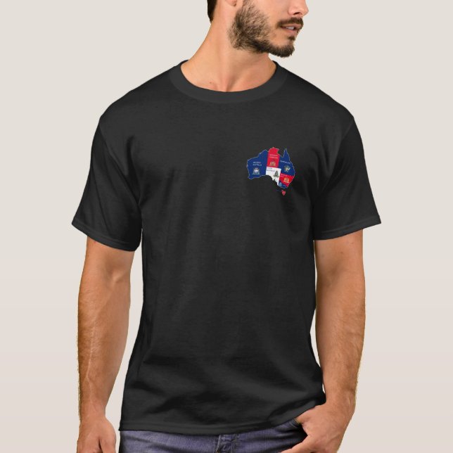 Karta i Australien T-Shirt (Framsida)
