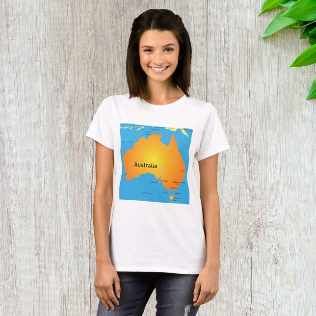 Karta i Australien T Shirt (Skapare uppladdad)
