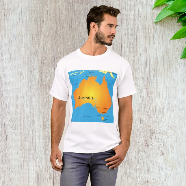 Karta i Australien T Shirt (Skapare uppladdad)
