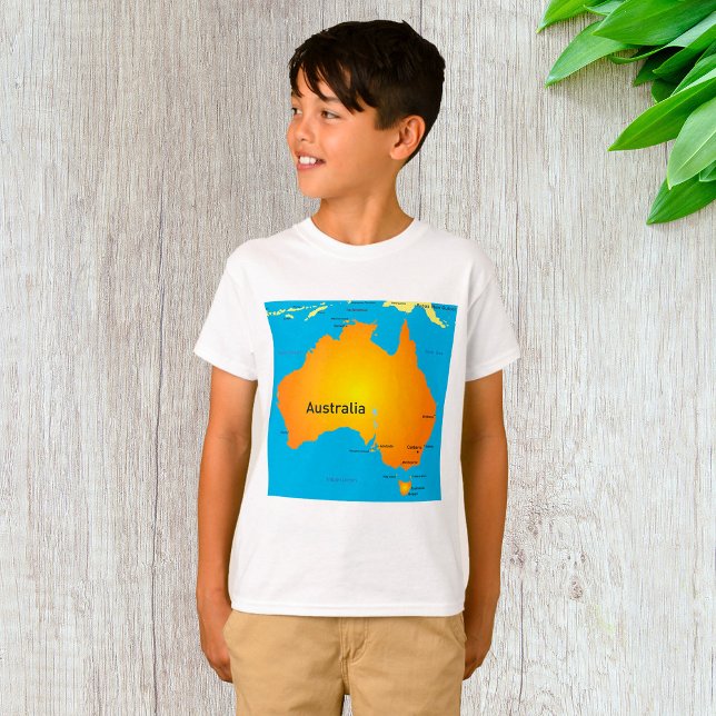 Karta i Australien T Shirt (Skapare uppladdad)