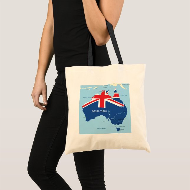 Karta i Australien Tote Bag Tygkasse (Skapare uppladdad)