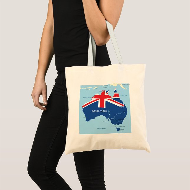 Karta i Australien Tote Bag Tygkasse (Skapare uppladdad)