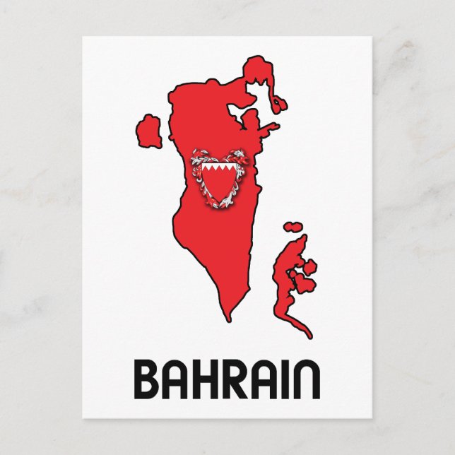 Karta i Bahrain Vykort (Framsida)