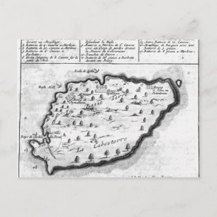 Karta i Barbados Vykort