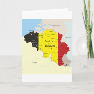 Karta i Belgien: gratulationskort Kort