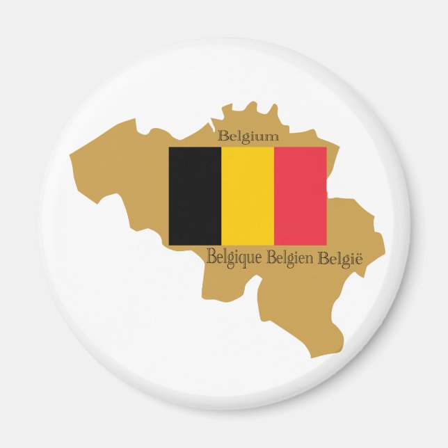 Karta i Belgien Magnet (Framsidan)