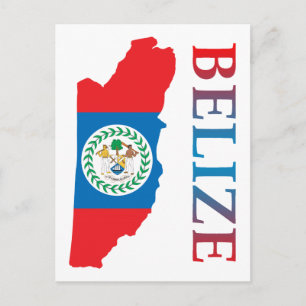 Karta i Belize Vykort