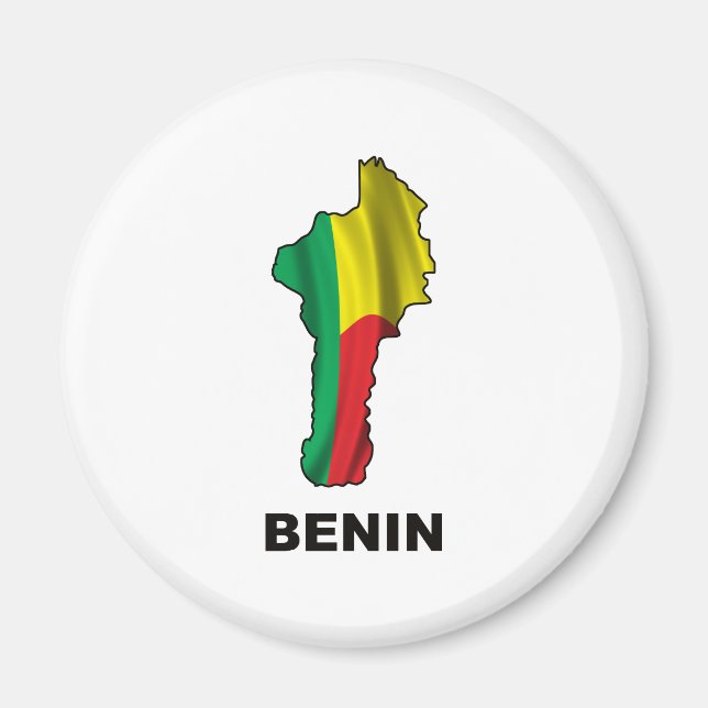 Karta i Benin Magnet (Framsidan)
