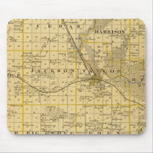 Karta i Benton County, delstaten Iowa Musmatta
