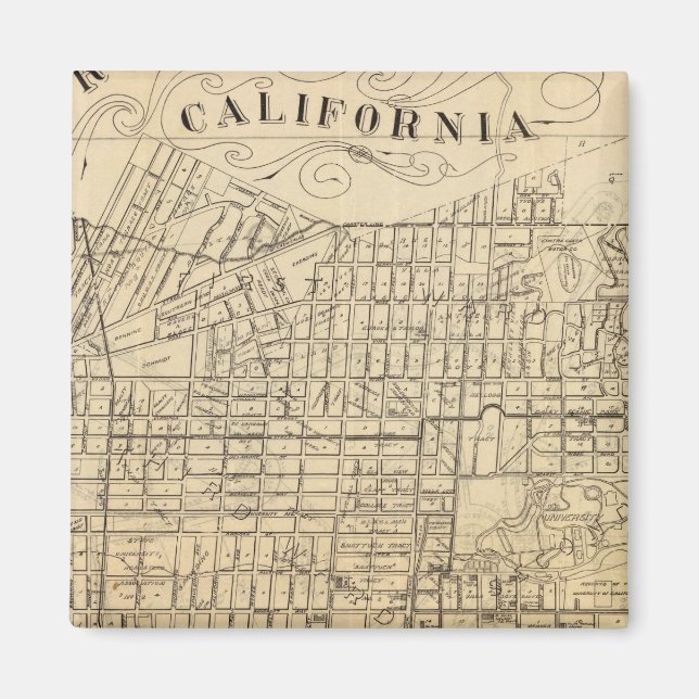 Karta i Berkeley, Kalifornien Magnet (Framsidan)