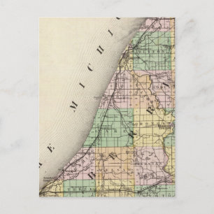 Karta i Berrien County, Michigan Vykort