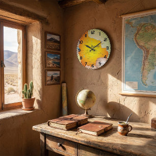 Karta i Bolivia med städer och Gräns Stor Klocka