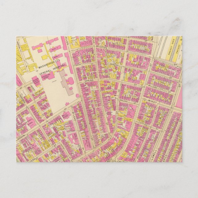 Karta i Boston 20 Vykort (Framsida)