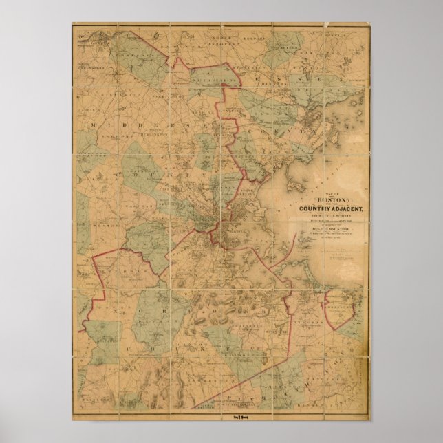 Karta i Boston 2 Poster (Framsidan)