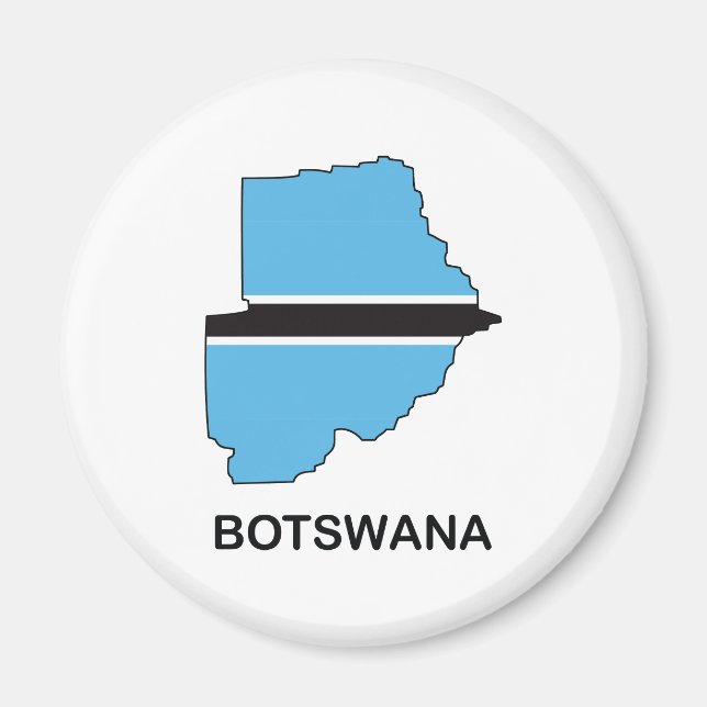 Karta i Botswana Magnet (Framsidan)