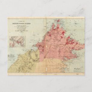 Karta i British North Borneo (1899) Vykort