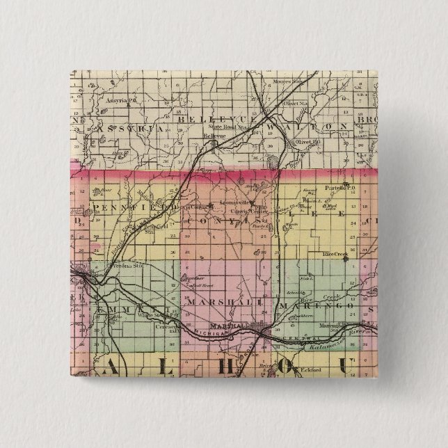 Karta i Calhoun County, Michigan Knapp (Framsida)