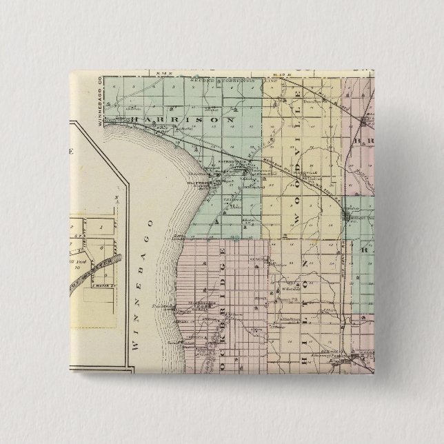Karta i Calumet County, delstaten Wisconsin Knapp (Framsida)