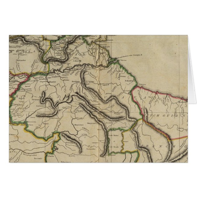 Karta i Caracas Hälsningskort (Framsidan Horizontal)