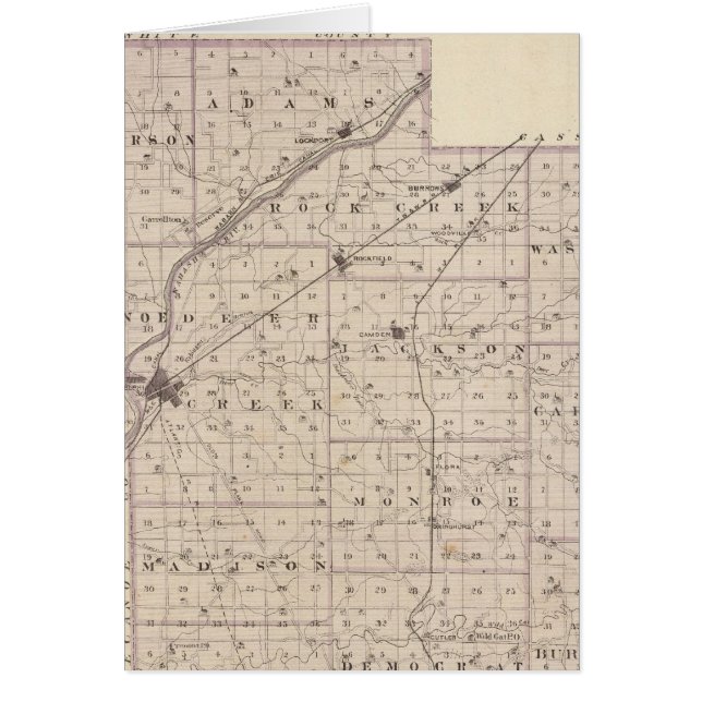 Karta i Carroll County Hälsningskort (Framsidan)