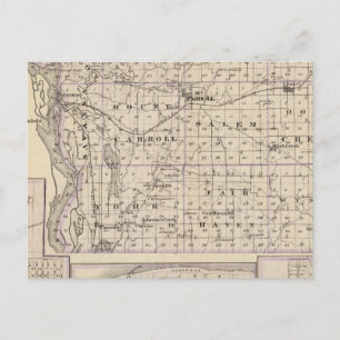 Karta i Carroll County, Mt Carroll Vykort