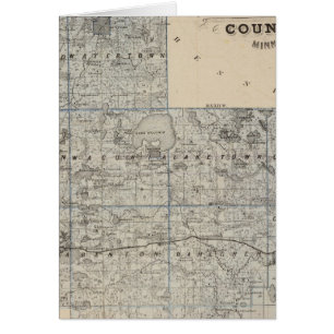 Karta i Carver County, Minnesota Hälsningskort