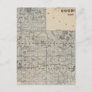 Karta i Carver County, Minnesota Vykort