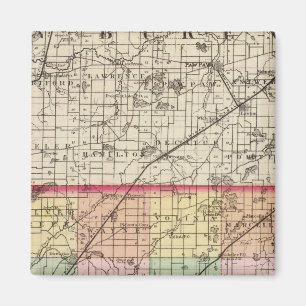 Karta i Cass County, Michigan Magnet