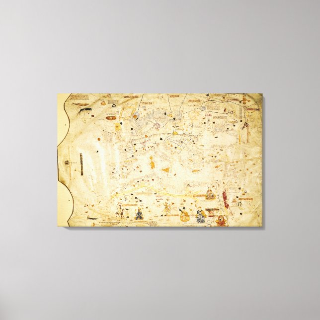 Karta i Charles V, Karta i Mecia Canvastryck (Framsida)