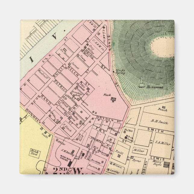 Karta i Charleston, Väster Virginia Magnet (Framsidan)