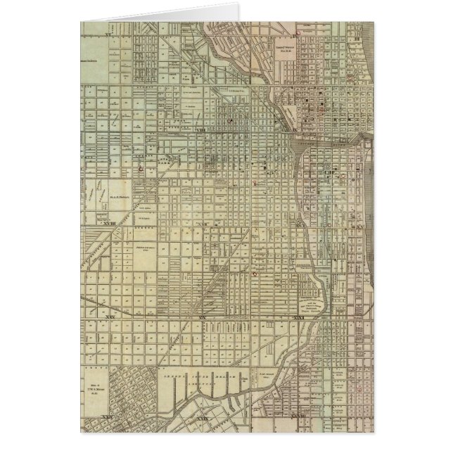 Karta i Chicago Hälsningskort (Framsidan)