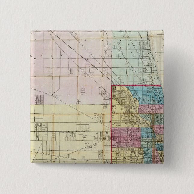 Karta i Chicago Knapp (Framsida)