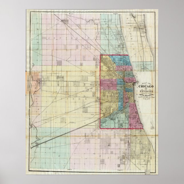 Karta i Chicago Poster (Framsidan)
