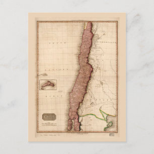 Karta i Chile (1818) Vykort