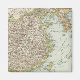 Karta i China och Japan Magnet