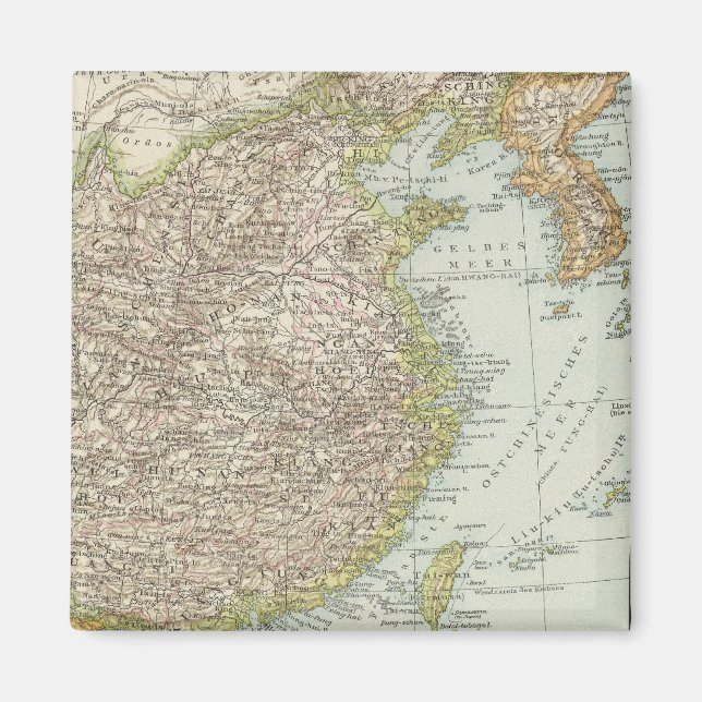 Karta i China och Japan Magnet (Framsidan)