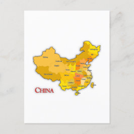 Karta i china patriotisk vykort