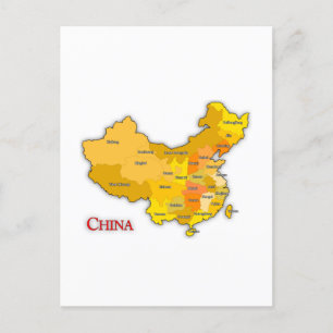 Karta i china patriotisk vykort