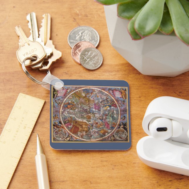 Karta i Christian Constellations, södra Himlar Nyckelring (Skrivbord)