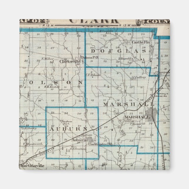 Karta i Clark County Magnet (Framsidan)