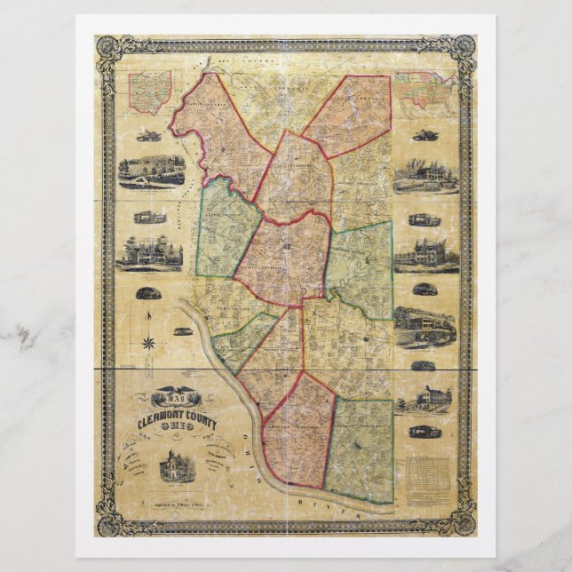 Karta i Clermont County Ohio (1857) (Framsida)