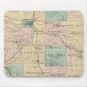 Karta i Columbia County, delstaten Wisconsin Musmatta