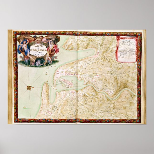 Karta i Concarneau Poster (Framsidan)