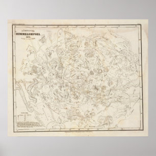 Karta i Constellations Poster